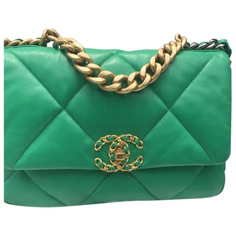 chanel dark green bag|Chanel bags green color.